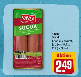 REWE Yayla knoblauchwurst sucuk Angebot