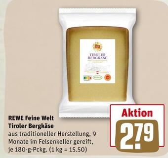 REWE Rewe feine welt tiroler bergkäse Angebot