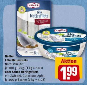 REWE Nadler edle matjesfilets oder sahne heringsfilets Angebot