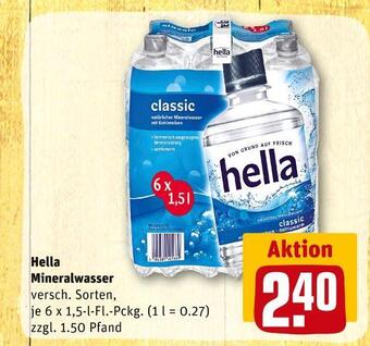 REWE Hella mineralwasser Angebot