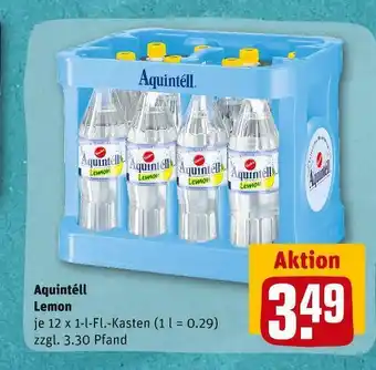 REWE Aquintéll lemon wasser Angebot