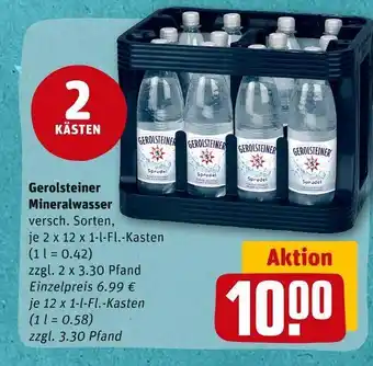 REWE Gerolsteiner mineralwasser Angebot