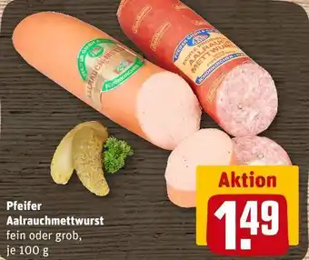 REWE Pfeifer aalrauchmettwurst Angebot