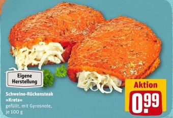REWE Schweine-rückensteak kreta Angebot