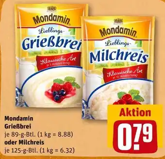 REWE Mondamin grießbrei oder milchreis Angebot