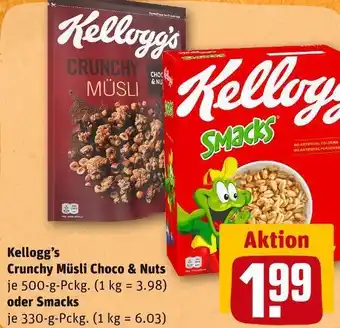 REWE Kellogg’s crunchy müsli oder smacks Angebot