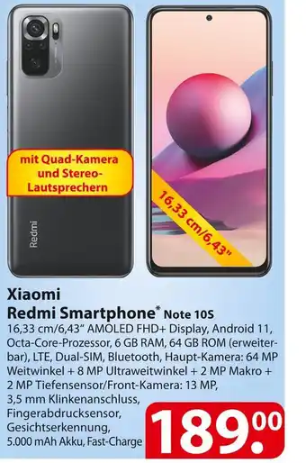 Famila Nord Ost Xiaomi redmi smartphone note 10s Angebot