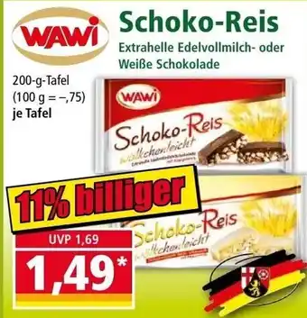 Norma Wawi Schoko Reis 200 g Angebot