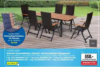 Lidl Livarno Home Geflecht Gartenmobelset Valencia Angebot