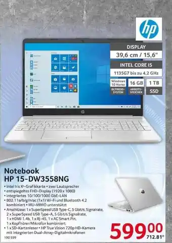 Selgros Notebook HP 15 DW358BNG Angebot