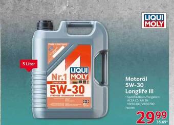 Selgros Liqui Moly Motoröl 5w-30 Longlife Lll Angebot