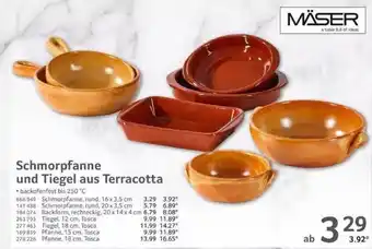 Selgros Mäser Schmorpfanne Und Tiegel Aus Terracotta Angebot