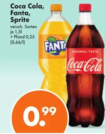 Trink und Spare Coca Cola, Fanta o. Sprite 1.5L Angebot