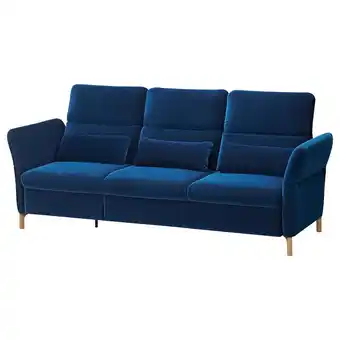 IKEA Fammarp 3er-sofa m elek ruhesessel holz/djuparp dunkel grünblau holz/djuparp dunkel grünblau Angebot