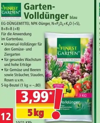 Norma Finest Garden Garten Volldünger Angebot