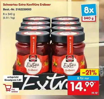 Netto Marken-Discount Schwartau Extra Konfiture Erdbeer Angebot