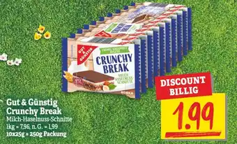 NP Discount Gut & Günstig Crunchy Break 250 g Packung Angebot