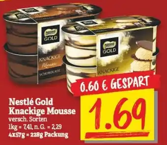 NP Discount Nestlé Gold Knackige Mousse 228 g Packung Angebot