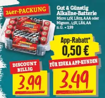 NP Discount Gut & Günstig Alkaline Batterie Angebot