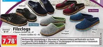 Norma Biofun Filzclogs Damen und Herren Angebot