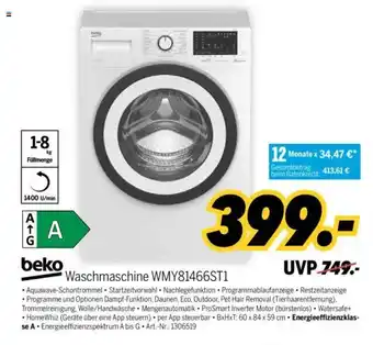 MEDIMAX Beko Waschmaschine WMY81466ST1 Angebot