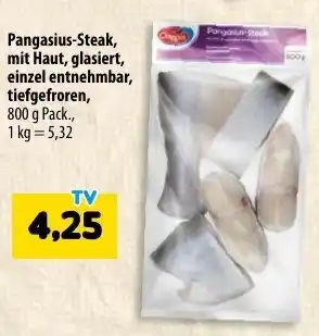 Mix Markt Pangasius-Steak, mit Haut, glasiert, einzel entnehmbar, tiefgefroren 800g Angebot