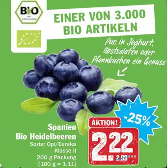 Hit Spanien Bio Heidelbeeren 200g Angebot