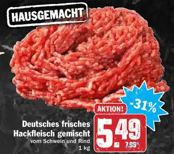 Hit Deutsches frisches Hackfleish gemischt 1kg Angebot