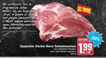 Hit Spanischer frischer Duroc Schweinenacken 100g Angebot