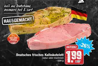 Hit Deutsches frisches Kalbskotelett 100g Angebot