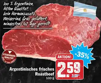 Hit Argentinisches frisches Roastbeef 100g Angebot