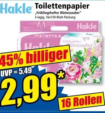 Norma Hakle Toilettenpapier Angebot