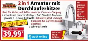 Norma Mauk 2in1 Armatur mit Durchlauferhitzer Angebot