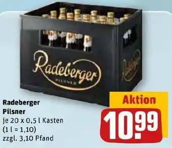 REWE Kaufpark Radeberger Pilsner 20x0,5 L Kasten Angebot