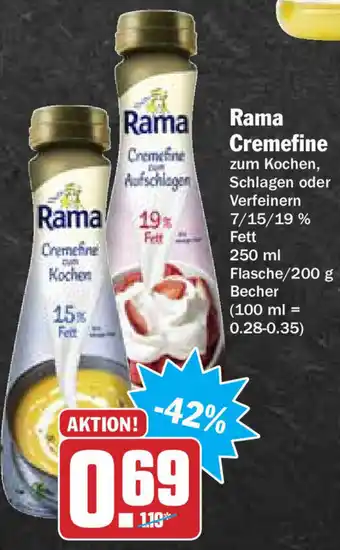 Hit Rama Cremefine 250ml/200g Angebot