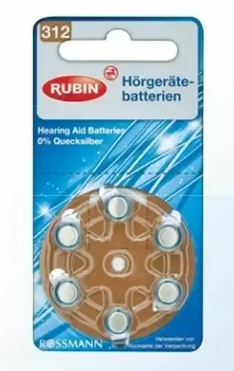 Rossmann Hörgeräte-Batterien Typ 312 Angebot