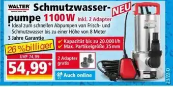 Norma Walter Schmutzwasserpumpe 1100W Angebot