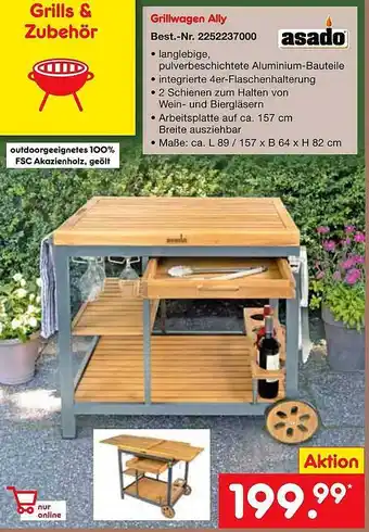 Netto Marken-Discount Asado Grillwagen Ally Angebot