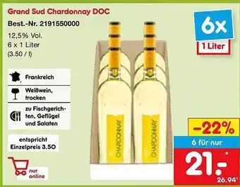 Netto Marken-Discount Grand Sud Chardonnay DOC Angebot