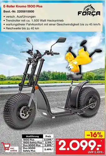 Netto Marken-Discount E-roller Knumo 1500 Plus Força Angebot