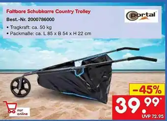Netto Marken-Discount Faltbare Schubkarre Country Trolley Portal Angebot