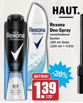 Hit Rexona Deo-Spray 150ml Angebot