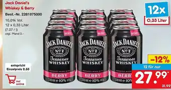 Netto Marken-Discount Jack Daniel's Whiskey & Berry Angebot