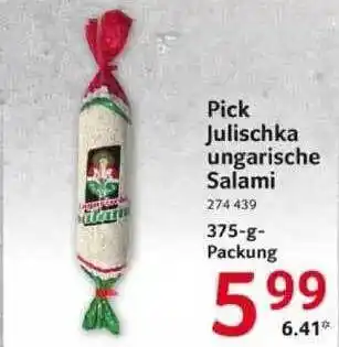 Selgros Pick Julischka Ungarische Salami Angebot