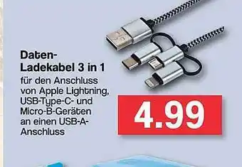 Famila Nord West Daten-ladekabel 3 In 1 Angebot