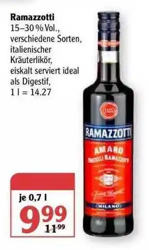 Globus Ramazzotti Angebot