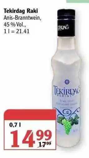 Globus Tekirdag Raki Angebot