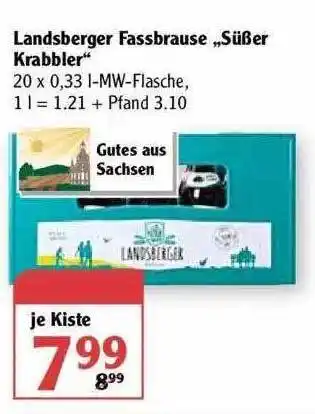 Globus Landsberger Fassbrause „süßer Krabbler“ Angebot