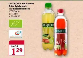 Globus Untouched Bio-schorlen Trübe Apfelschorle Oder Rhabarberschorle Angebot