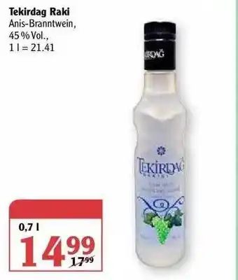 Globus Tekirdag Raki Angebot